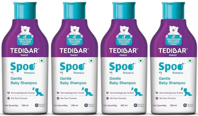 Spoo Baby Shampoo , No Tears 200 ml (Pack of 4 )(800 ml)