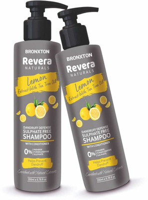 Bronxton Revera lemon extract anti dandruff shampoo 400ml pack of 02(400 ml)