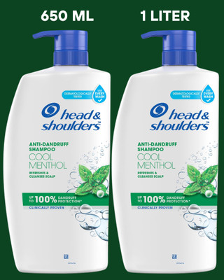 Head and Shoulders Cool Menthol Anti Dandruff Shampoo 650ML-1L(1650 ml)
