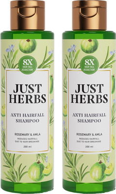 Just Herbs 8 In 1 Root Nourishing Amla Neem Oily Anti Hair Fall Shampoo Combo (Pack of 2)(400 ml)