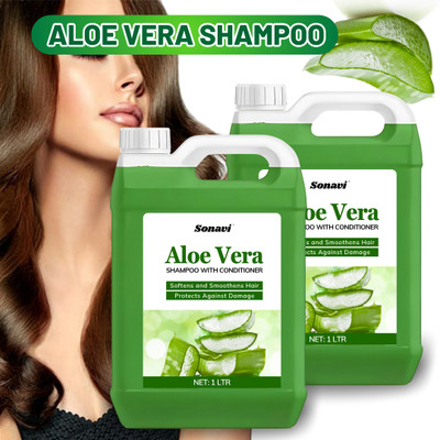 Sonavi Aloevera Hair Cleanser Shampoo for Men & Women | Light Texture for Daily Use(2 L)