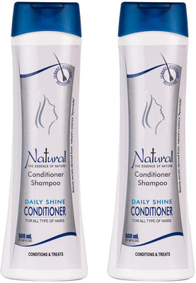 NATURAL The Essence of Nature Shampoo with Conditioner 500ml each (Pack of 2)(1000 ml)