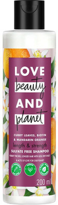 Love Beauty And Planet Curry Leaves, Biotin & Mandarin Sulfate Free Shampoo for long & strong hair(200 ml)