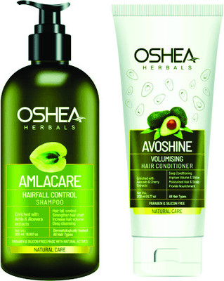 OSHEA Amlacare & Avoshine Hair Conditioner Combo pack Hairfall Control Shampoo 500 ml(700 ml)