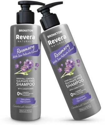 Bronxton Revera Rosemary hair fall control shampoo 400ml pack of 02(400 ml)