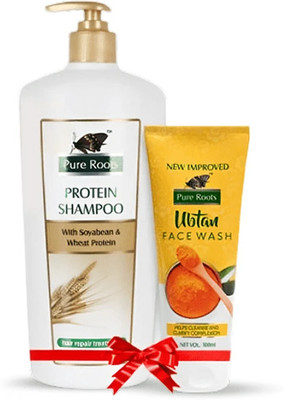 Pure Roots Protein Shampoo 700ml | Combo Offer | Get 100ml Ubtan Face Wash(700 ml)
