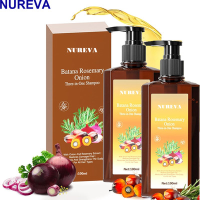 nureva 3-in-1 Onion Shampoo 100ml Each Batana Oil x2(200 ml)