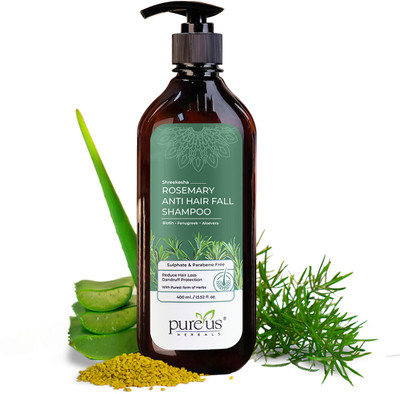 Pureus Herbals Shreekesha Rosemary Shampoo |Paraben & Sulfate Free| Dandruff Control(400 ml)