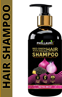 Phillauri Red Onion Blackseed Hair Shampoo for Dandruff Control, Hair Fall & Hair Shine(200 ml)