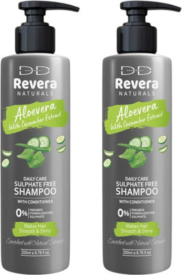 DOOMSDAY REVERA ALOEVERA SHAMPOO WITH CONDITIONER FOR DAILY SHINY HAIR PACK OF200ml x 2(400 ml)
