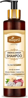 MAPRIL Onion & Ginger Shampoo- for Hair fall control, Stronger Hair -200 ml(200 ml)