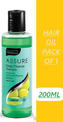 ASSURE Deep Cleanse Shampoo Enriched with lemon & Thyme Extracts 1 pack(200 ml)