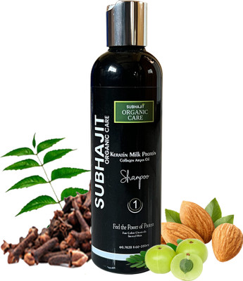 SUBHAJIT ORGANIC CARE Keratin Milk Protein Shampoo With Collagen & Argan Oil(200 ml)