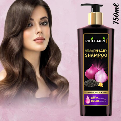 Phillauri Red Onion Black Seed Shampoo Sulphate & Paraben Free for Smooth & Shiny Hair(750 ml)
