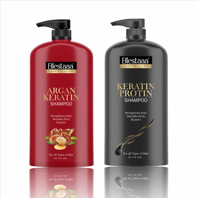 blestaaa essentialss ARGAN Keratin Smooth AND Shin Shampoo.(2 L)