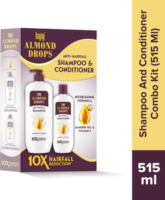 BAJAJ Almond Drops Anti Hairfall Shampoo and Conditioner Combo Kit(515 ml)