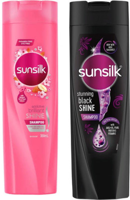 SUNSILK Lusciously Thick & Long Shampoo 172ml + black shampoo 170ml(342 ml)