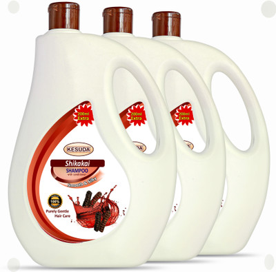 KESUDA Advanced Natural Shikakai Shampoo With Pure Extract For Strong And Shiney Hair(3 L)