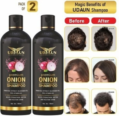 Udaun Premium Onion Shampoo Pack Of 2(200 ml)