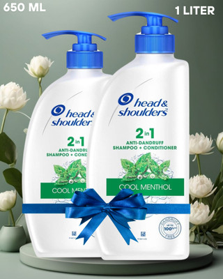 Head and Shoulders 2 in 1 anti dandruff cool menthol shampoo(1650 ml)