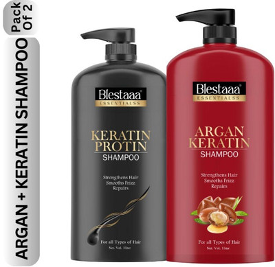 blestaaa essentialss Keratin Argan OIL Smooth Shampoo Shine for Frizz Control FOR WOMEN..(2 L)
