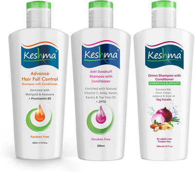KESHMA Advance Hair Fall Control, Anti Dandruff And Onion Shampoo With Conditioner(600 ml)