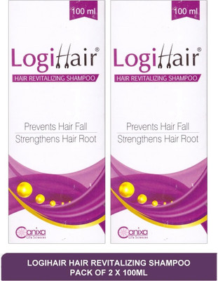 Logihair Hair Revitalizing Shampoo - anti hair loss and anti dandruff shampoo(pack of 2)100ml(200 ml)