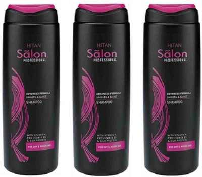 HITAN SALON PROFESSIONAL ADVANCE FORMULA SMOOTH AND SHINE SHAMPOO PACK OF 3 EACH 200ML(600 ml)