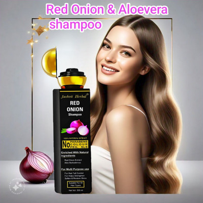 jashvii herbal Onion - Aloevera Shampoo For Fresh, Strong and Shining Hair | Hair Fall Control(200 ml)