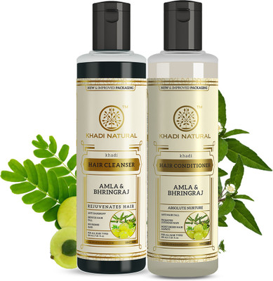 KHADI NATURAL Amla & Bhringraj Shampoo and Conditioner Combo (Pack of 2)(420 ml)