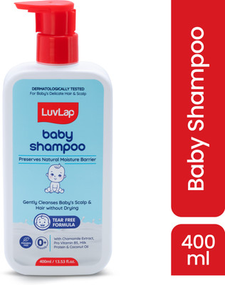LuvLap Milky Soft Baby Shampoo - 400ml, Tear Free Formula, With Milk Protein, Vitamin E(400 ml)