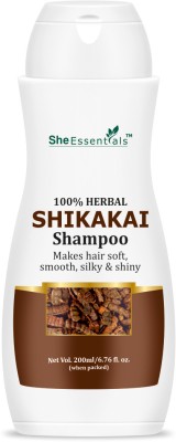 She Essentials Shikakai Shampoo with Biotin & Keratin for Anti Fall Fall & Conditioning of Hair(200 ml)