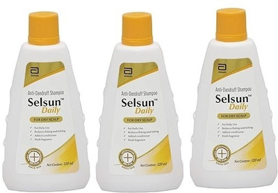Selsun Daily Anti-Dandruff Dry Shampoo-120ml (Set of 3 )(360 ml)