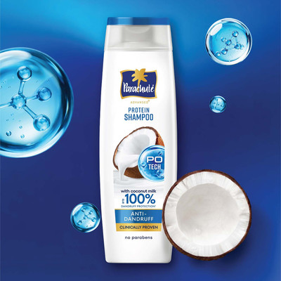 Parachute Advansed Anti-Dandruff Shampoo | Up to 100% Dandruff protection | Coconut Milk & PO Tech(170 ml)