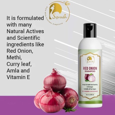 Sipradh 2X Power Anti Hair Fall & Hair Loss Control Red onion black seed oil shampoo(200 ml)