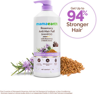 Mamaearth Anti-Hair Fall Shampoo with Rosemary & Methi Dana for Reducing Hair Loss(1000 ml)