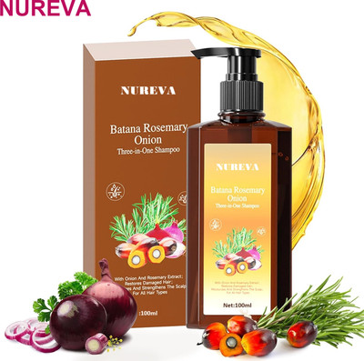 nureva Onion & Rosemary Shampoo 100ml with Batana Oil Extract(100 ml)
