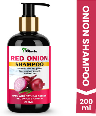 The 99 Herbs Company Red Onion Shampoo 200ml – Anti Hair Fall, Hair Growth & Strengthening(200 ml)