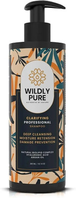 Wildly Pure Clarifying Shampoo for Build Up| Non-drying| Reverses Hard Water, Metal Damage(300 ml)