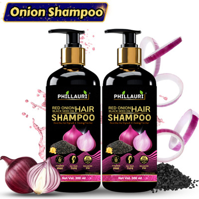 Phillauri Red Onion Black Seed Shampoo for Hair Growth and Fall Control(600 ml)