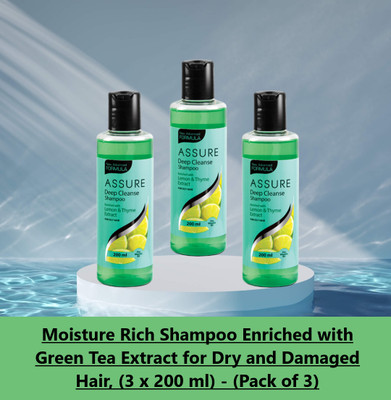 ASSURE Deep Cleanse Shampoo, Extract for Oily Hair, - (Pack of 3)(0.06 ml)
