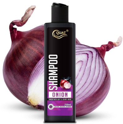 QUAT Onion Hair Growth Shampoo Reduces Split Ends & Frizz, Repairs Dry & Damaged Hair(250 ml)