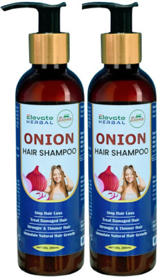 ELEVATE HERBAL Onion Hair Combo Shampoo for Hair Growth & Dandruff Control , Anti-Hair Fall(400 ml)