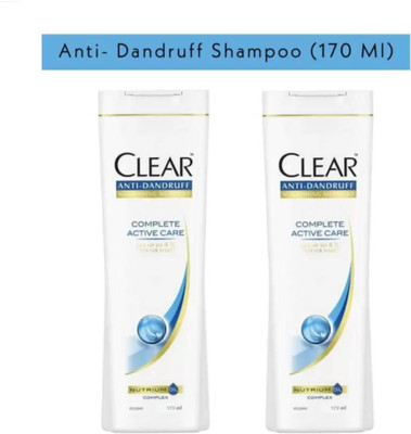 Clear Complete Active Care Anti Dandruff Shampoo 2x170Ml Pack Of 2(340 ml)
