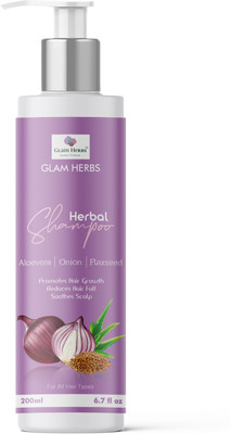 GLAM HERBS Onion Aloevera Flaxseed Shampoo(200 ml)