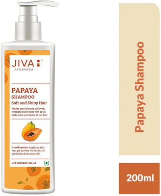 JIVA AYURVEDA Papaya Shampoo - Scalp Cleansing Formula - 200 ml - Pack of 1(200 ml)