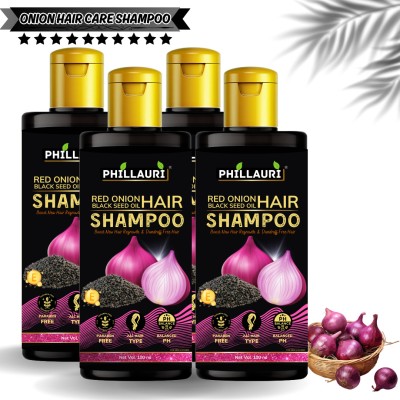 Phillauri Black Seed Onion Anti-dandruff, Non-Sticky Hair Shampoo for Hair Growth(400 ml)