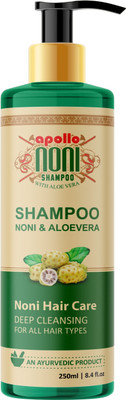 Apollo Noni Aloe Vera Shampoo For Anti Dandruff & Hair Fall Control With Noni, Neem & Aritha(250 ml)