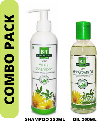 Boericke & Tafel HOMEOTRADE ARNICA SHAMPOO 250ML X1 & HAIR GROWTH OIL 200ML X1 COMBO(450 ml)