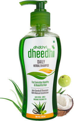 Dhathri Dheedhi Daily Herbal Shampoo| Anti Dandruff Shampoo for Women and Men(250 ml)